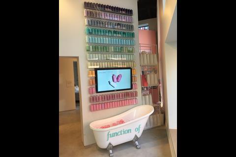 The brand creates a sense of theatre in its small space